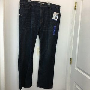 Signature By Levi Strauss & Co Gold Label Mens Dark Blue Denim Jeans 42 x 34